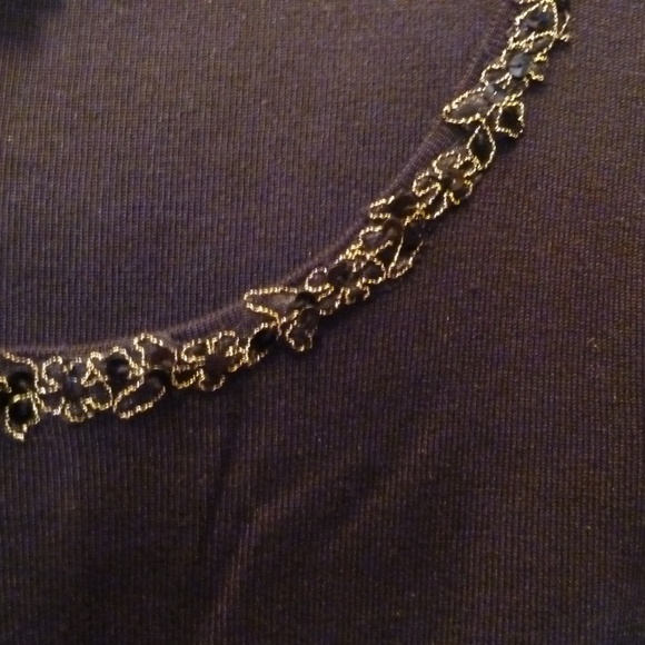 Sleeveless Knit Top Black Sparkles NWT PL - Picture 3 of 6